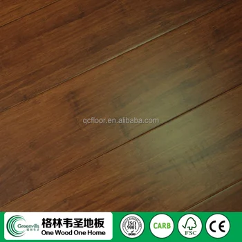 Made In China Stained Walnut Colour Strand Woven Bamboo Floor