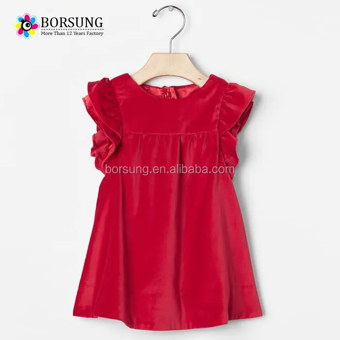 red velvet frock design