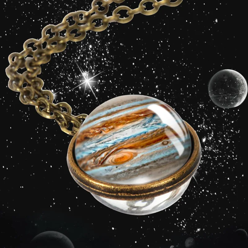 

Starry Sky Nebula Earth Planet Glass Pendant Astronomy Necklace