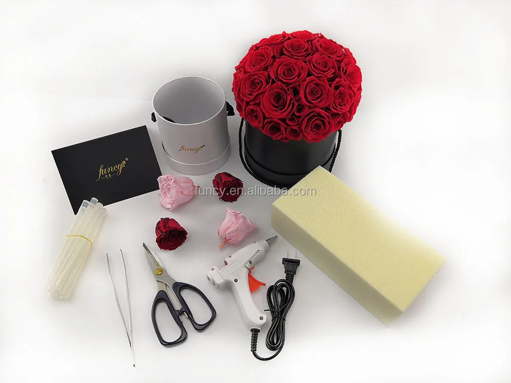 Beautiful Preserved Rose Flower 45cm A Grade Stabilized Rose Preserved Long Lasting Eternal