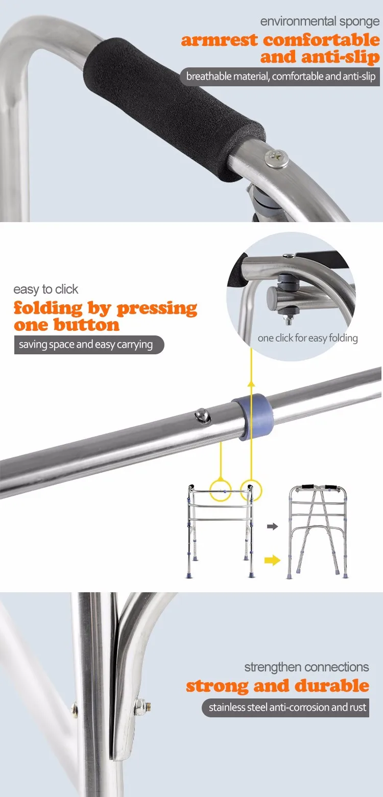 Durable height adjustable orthopedic knee walker on sale (6).jpg