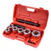 Ratchet Pipe Threader Kit Set Ratcheting With 6 Dies and Plastic Storage Case