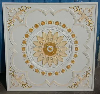 595 595 8mm Pop Decorative Plaster Ceiling Tile With Fiberglass