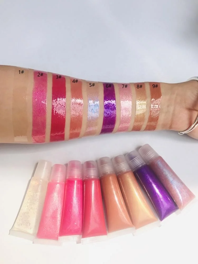 

Private Label Glitter Lip Gloss Vegan Lipgloss, 9colors