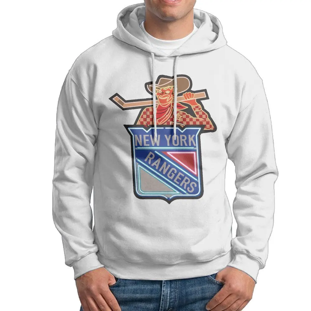 MCDB Men's New York Neon Men Rangers Outdoor Hoodies White