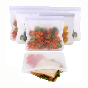 Image of Reusable Storage Bags FDA Food Grade PEVA Ziplock Bags