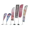 Custom outdoor promotion teardrop beach banner mini flags