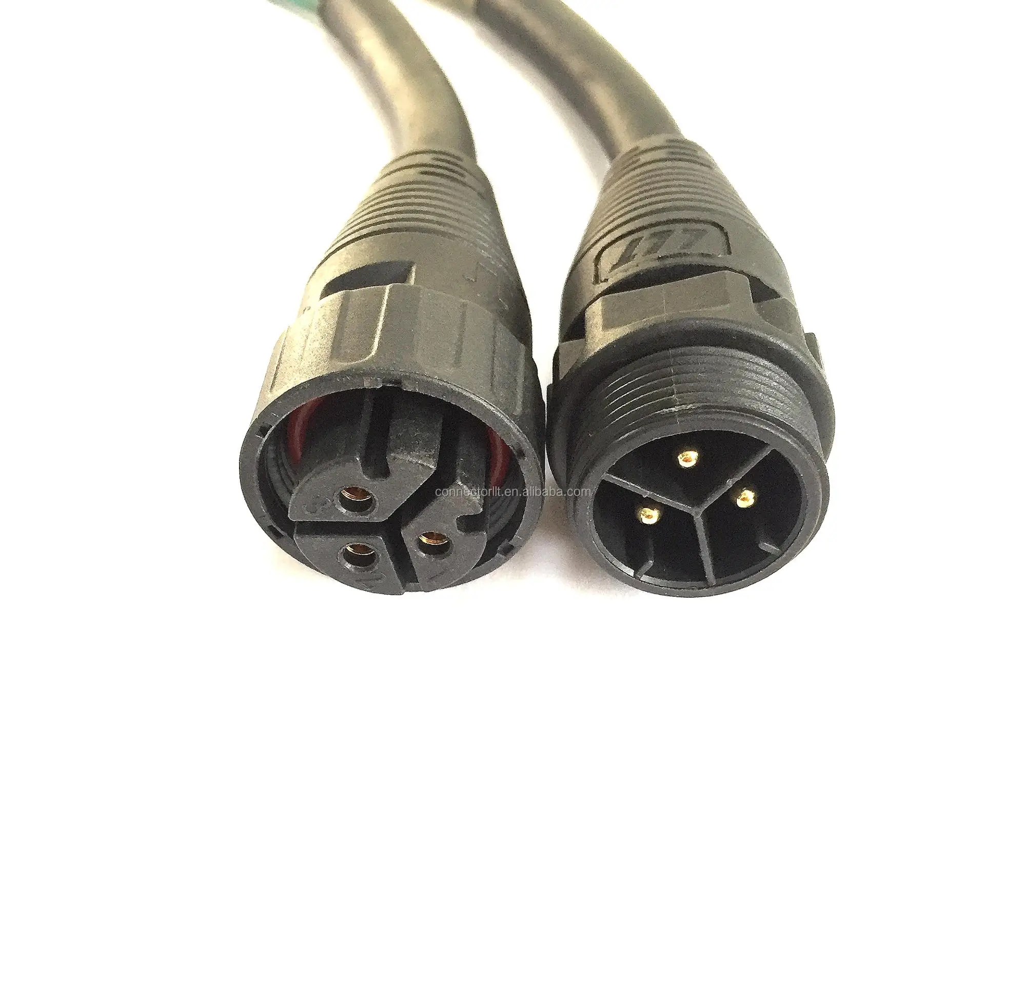 M25 3 Pin Threaded Wire To Wire Waterproof Connector - Buy Electrical ...