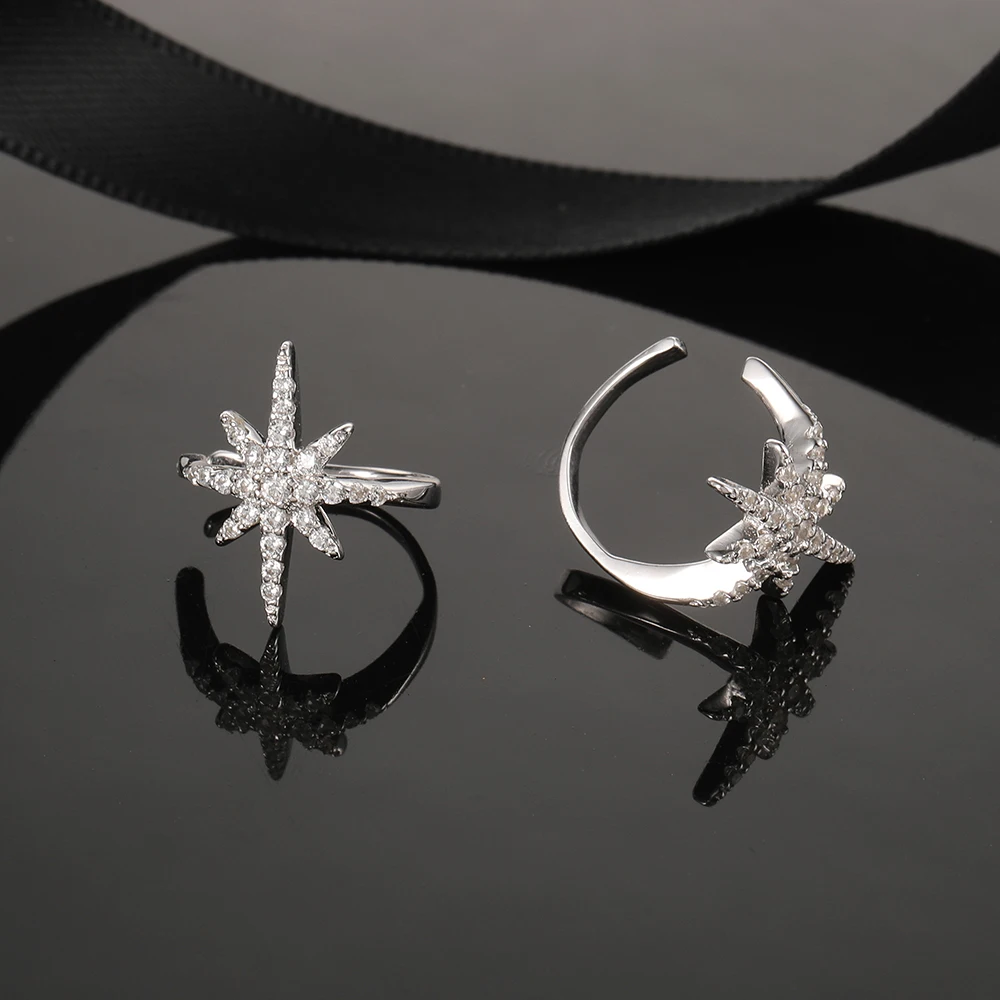 

hot selling fashion crystal snowflake CC earrings for women