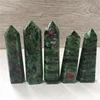 wholesale polished natural rock ruby zoisite points epidote crystal point wands