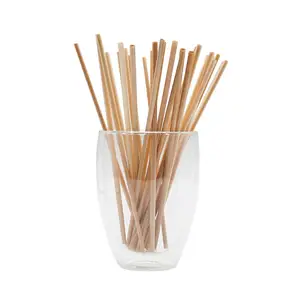 Image of Biodegradable rice Straws, Eco Natural Edible Straws for Drinking Organic BPA Free and Environmentally Friendly Wheat Straws.