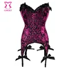 Corzzet Vintage Luxury Palace Corset And Bustier Victorian Steampunk Dress Matched Clothes Brocade Floral Corselet Waist Trainer