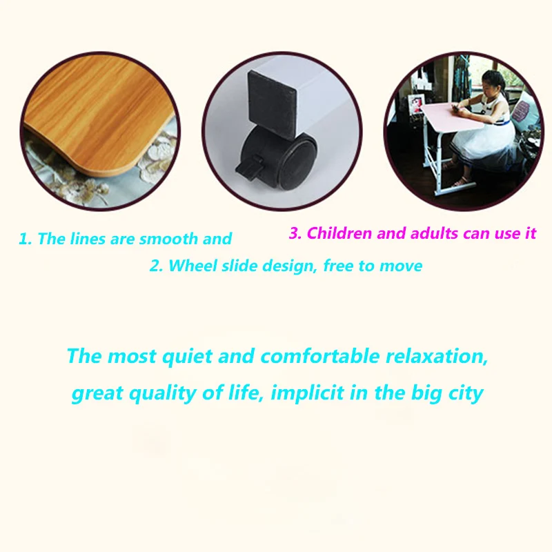 Livingroom study desk Household use Bedside desk adjustable table