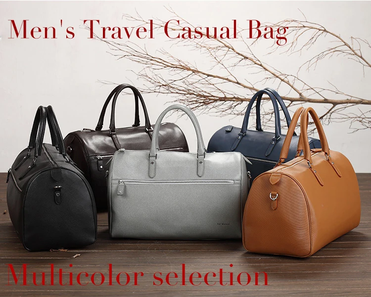 Custom Large Garment Duffel Bag,Waterproof Mens Leather Travel Duffel