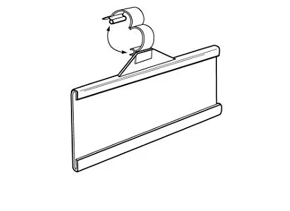 
PVC hanging plastic price tag label holder for wire shelf Display Price PVC Plastic Shelf Label Holder Hanging Plastic Label 