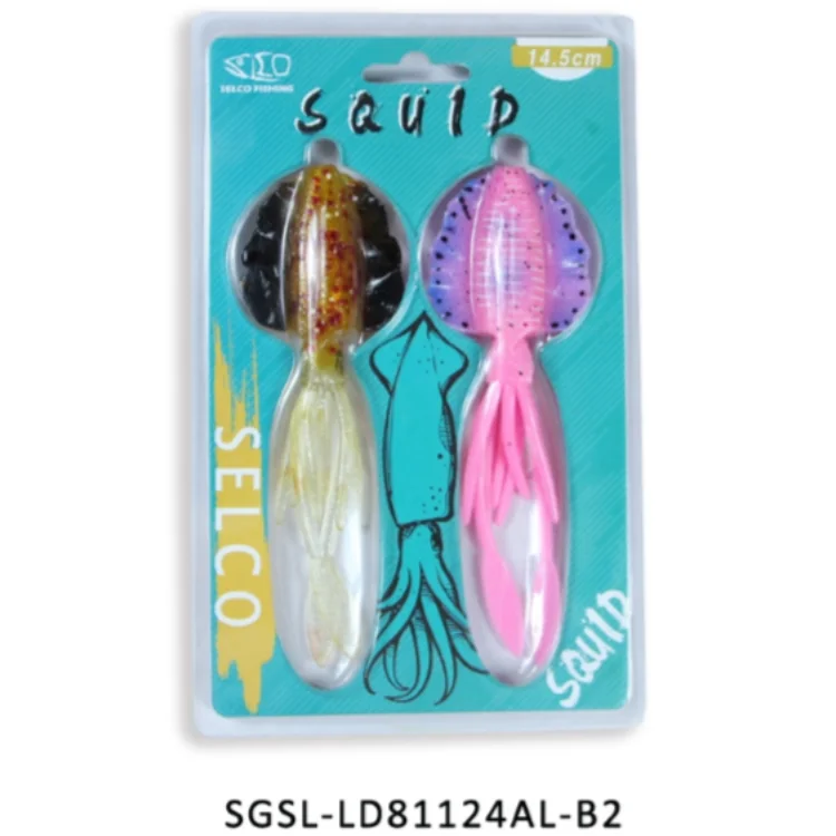 

2019 New 15 cm soft squid bait lure bait soft plastic octopus lure, Various colors;with luminous and uv