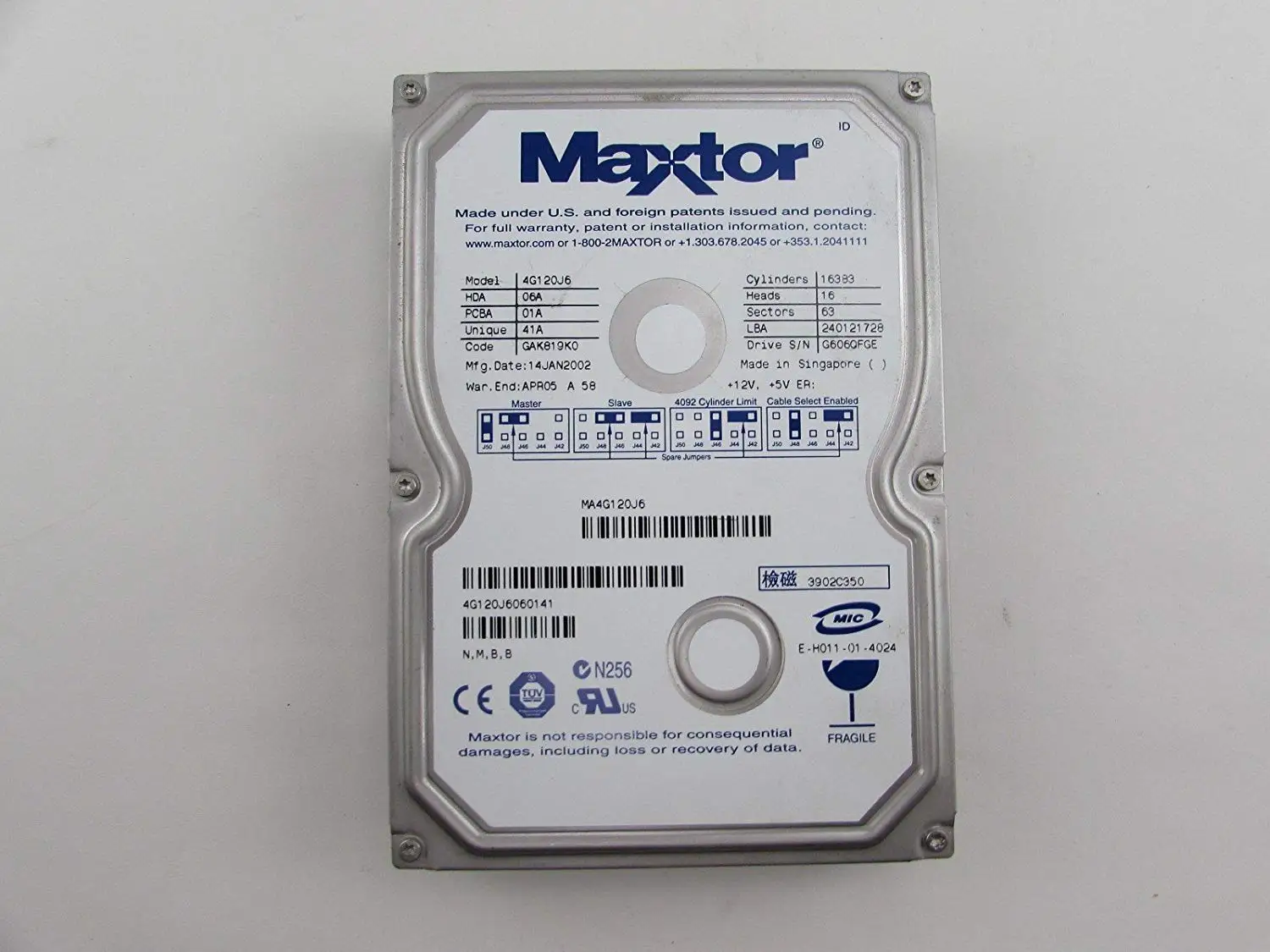 TÉLÉCHARGER DRIVER MAXTOR 6E040L0 GRATUIT