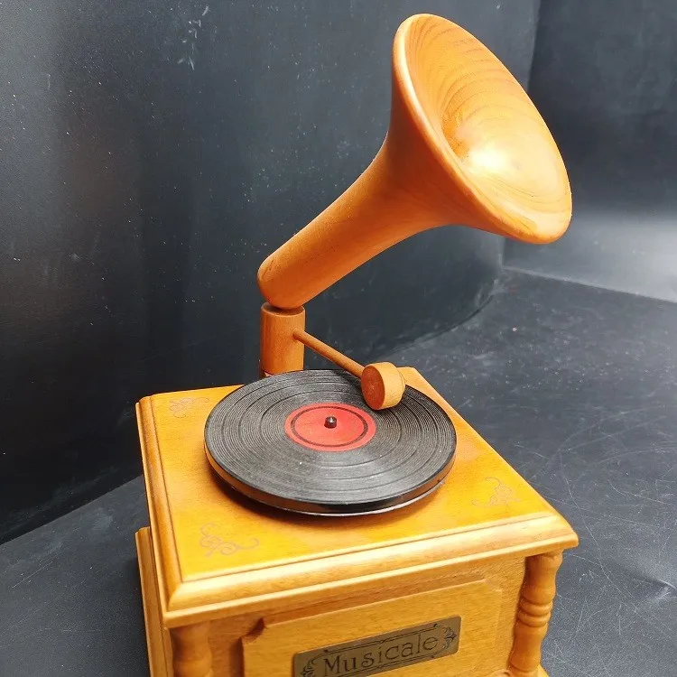 wooden dj toy