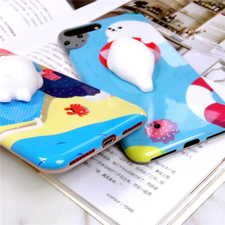 Cute Silicone 3d Cartoon Squishy Lovely Mobile Phone Squishy Pinch Case