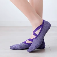 

New Sports Yoga Socks Slipper Women Anti Slip Cotton Ladies Pilates Socks Ballet Heel Protector Professional Yoga Dance Socks