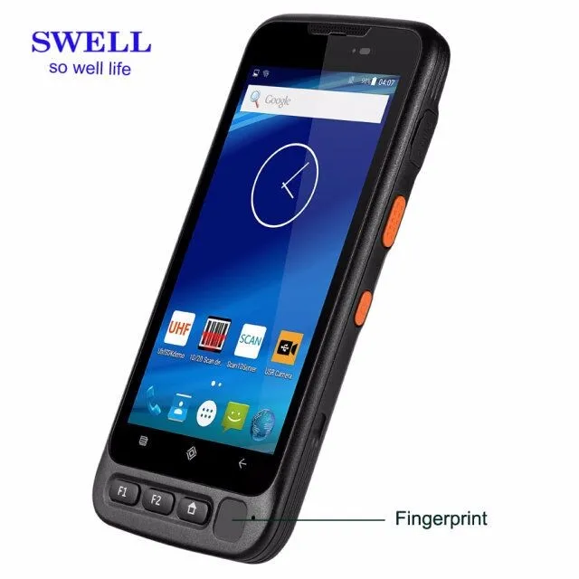 latest project Android mobile phone with 2D scanner fingerprint reader used in transportation and logistics