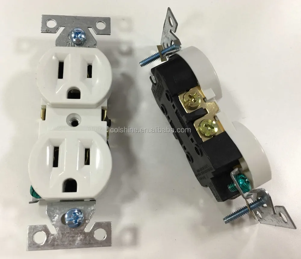 15 Amp Commercial Grade Tamper Resistant Self Grounding Duplex Socket