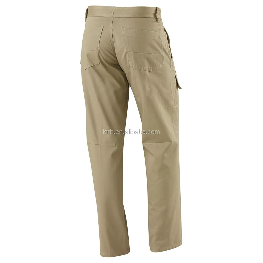 Heavy Duty Khaki Work Wear Pants Custom Casual Mens Canvas Cargo Work