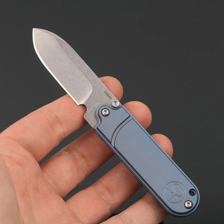 高品质 edc 工具钛小折叠刀