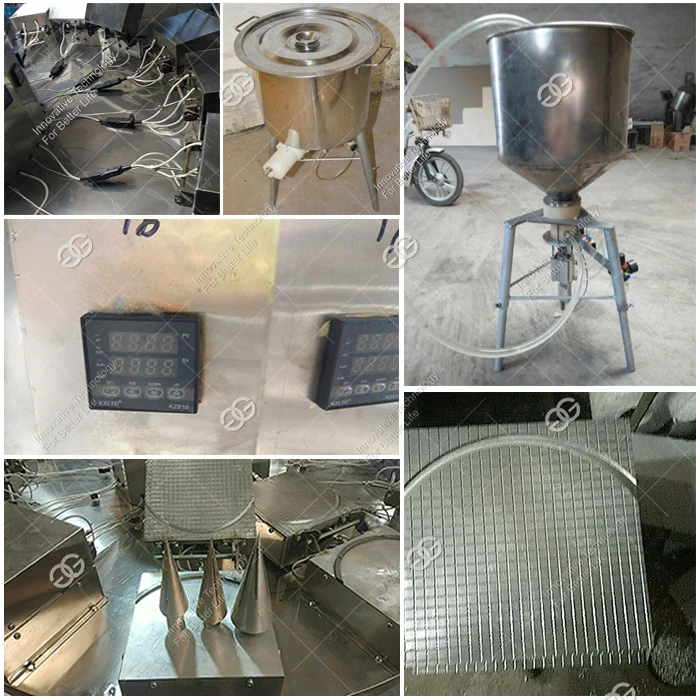 Small Scale Sugar Cone Making Machine Pizzelle Baking Machine Ice Cream Rolled Sugar Cone Machine