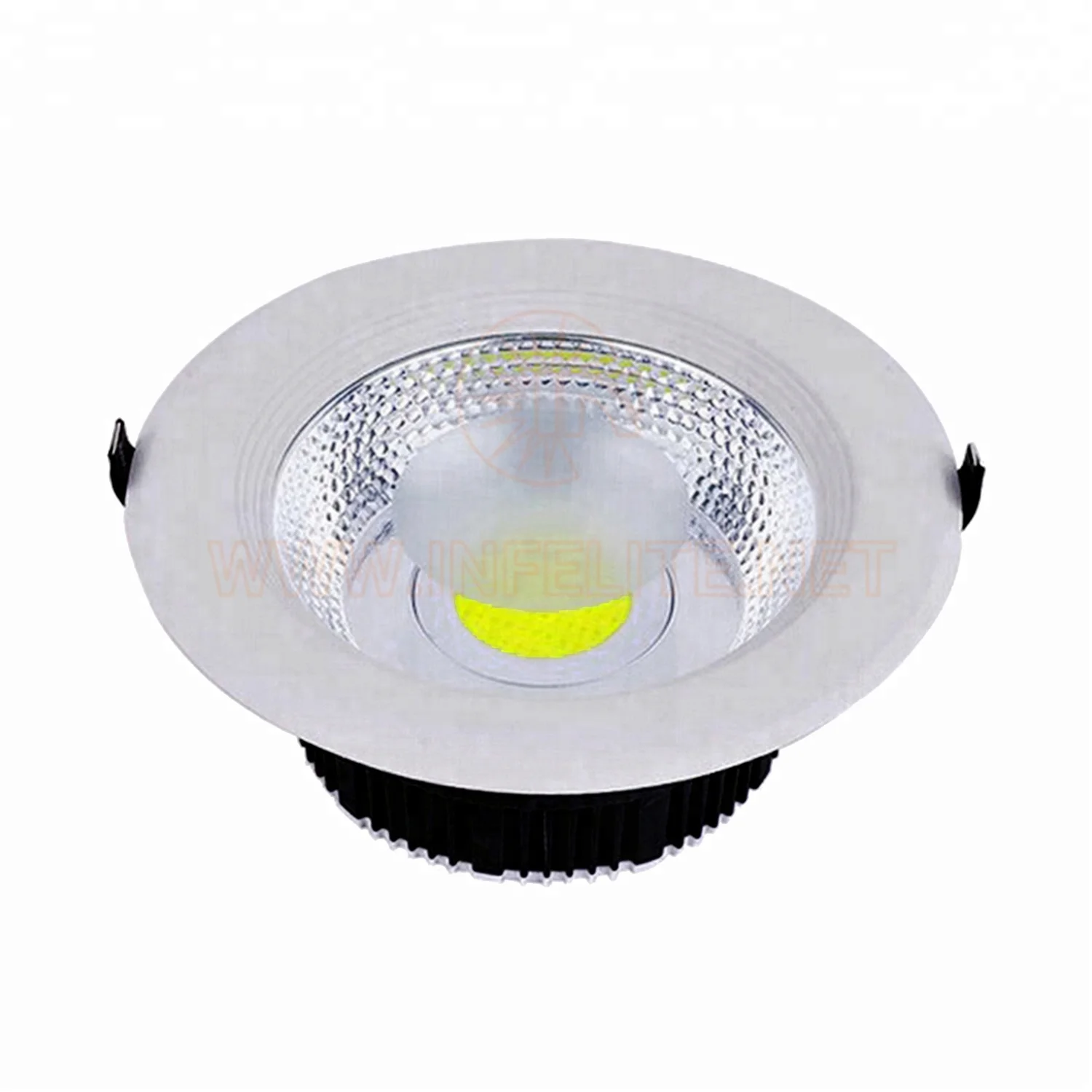 IN-DL107 Die Cast Aluminum Round Recessed Office Lobby Corridor Lamp 5W 10W 15W 20W 30W COB LED Ceiling Downlight Down Lighting