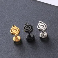 

Cosplay Stud Earring High Quality Animation Stainless Steel Studs Mens boy girl punk Naruto Anime Earrings