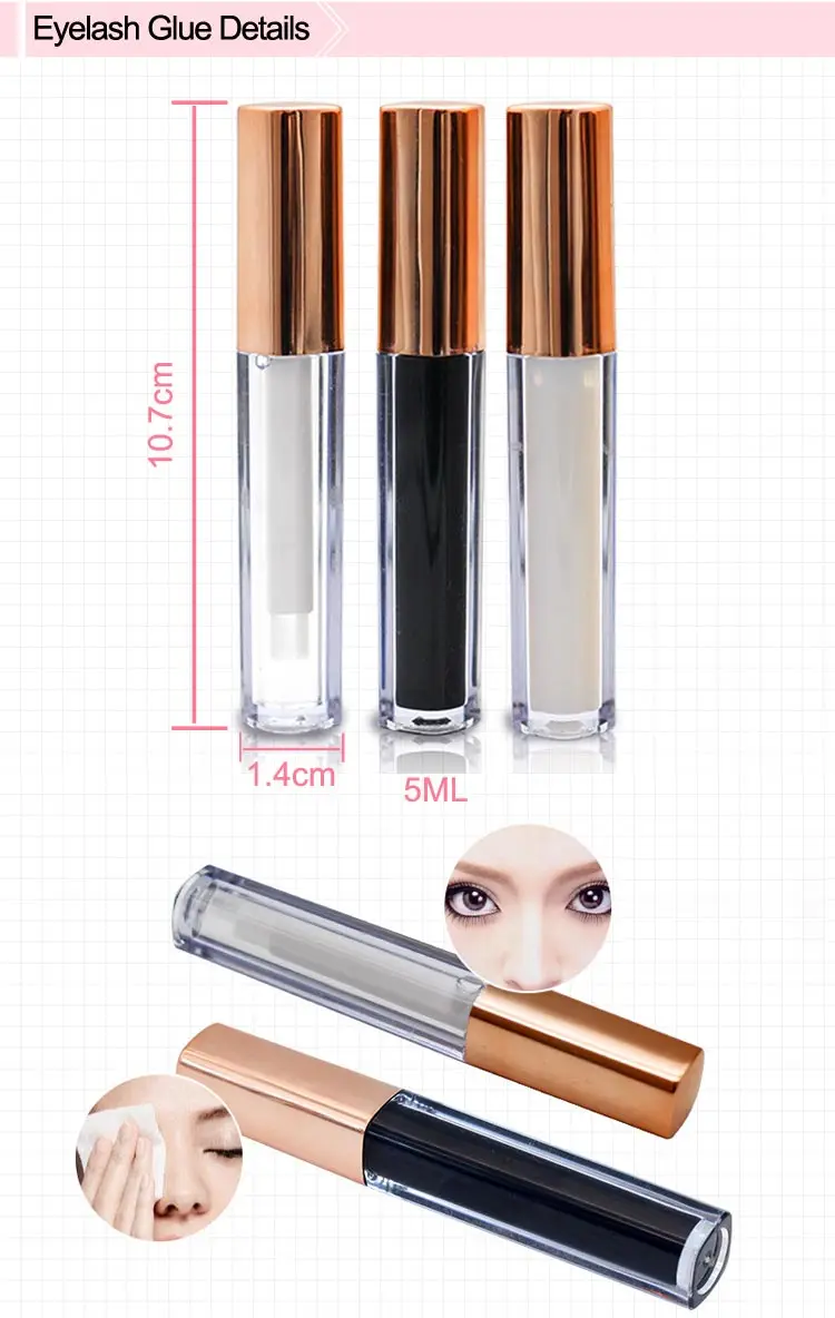 Mytbeauty Wholesale Bulk Vegan Waterproof Adhesive Fast Drying Eyelash Glue Clear Strip Lash Glue