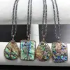 LS-D6843 Wholesale Hot Sale Colorful shell Custom Multiple Natural Abalone Shell Necklace With Hematite beads Chain