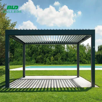 10x20 Inch Outdoor Aluminum Waterproof Louver Gazebo 10x20 Inch Outdoor Aluminum Waterproof