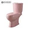 Factory professional round p-trap s-trap two piece Toilet ceramics Washdown Toilet sanitary ware price pink color