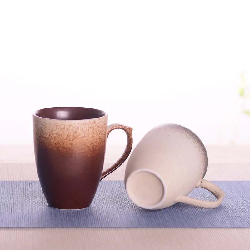 Newest Retro Japanese Gradient Color Beeg Coffee Mugs For Coffee Shop