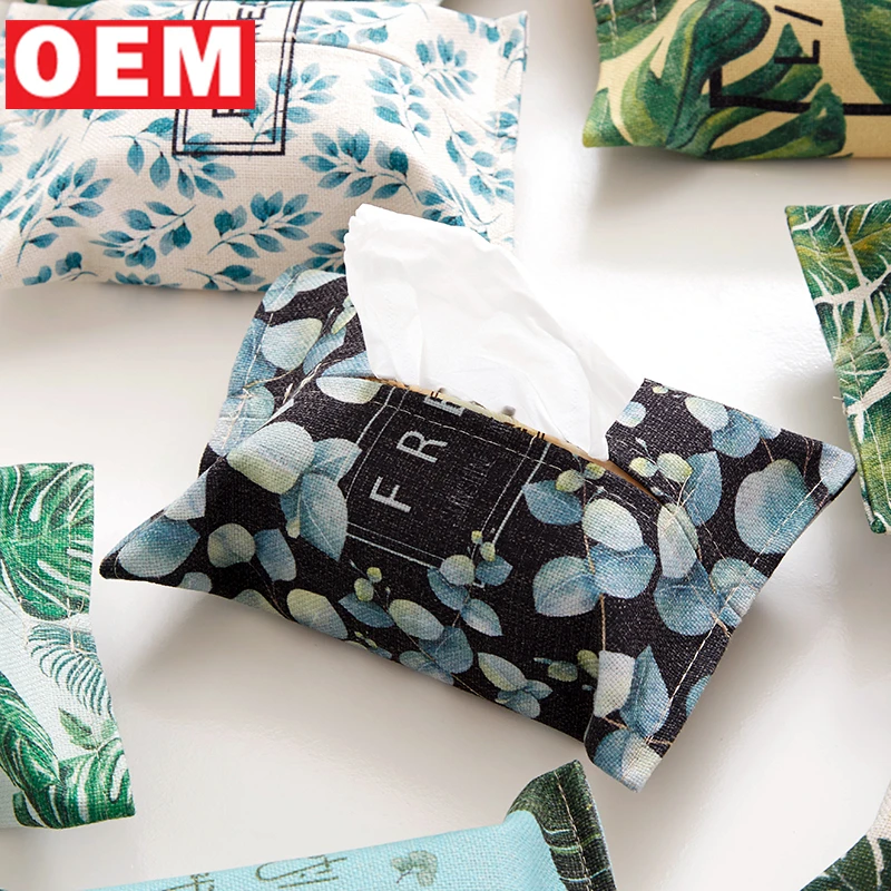 Ylm Wholesale Custom Tissue Box Cover Animal Cloth Art Tissue Box Small