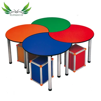 Hotsale Flower Design Kids Desk And Chair Used For Kindergarten