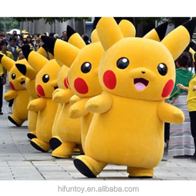 Unisex Mascot Pikachu Inflatable Costume Cosplay Halloween