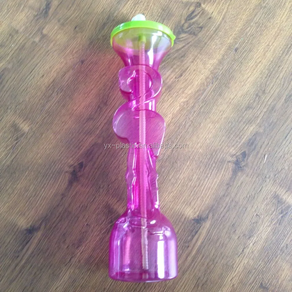 Novelty Flamingo Shape Plastic Yard Slushie Bottles Buy Yard Of Beer