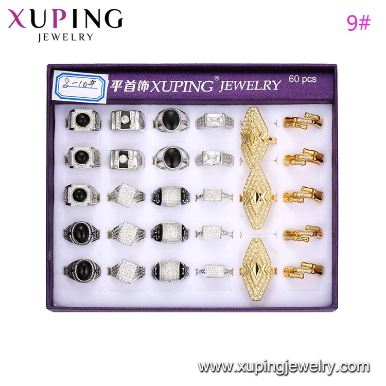 

Ring-91 XUPING set of rings brass big stone luxury gold plated multicolor for women