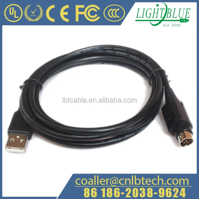 
USB Locking Mini DIN 8 pin Cable for Metrologic MS9535 LS 