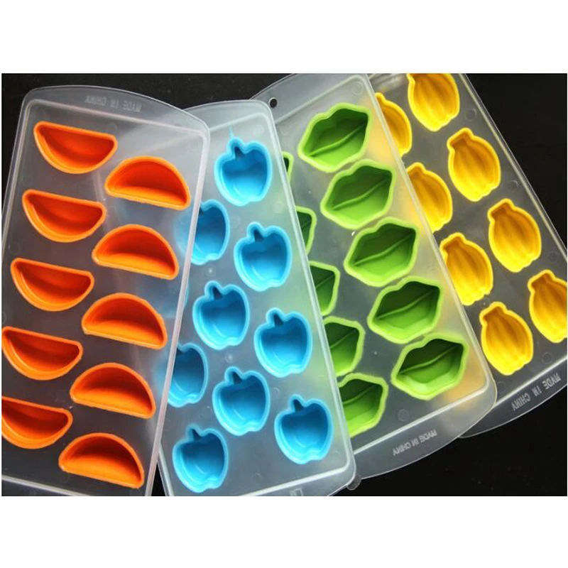

Hot Sale Easy Release Silicone Ice Cube Trays TPR+PP, Colorful