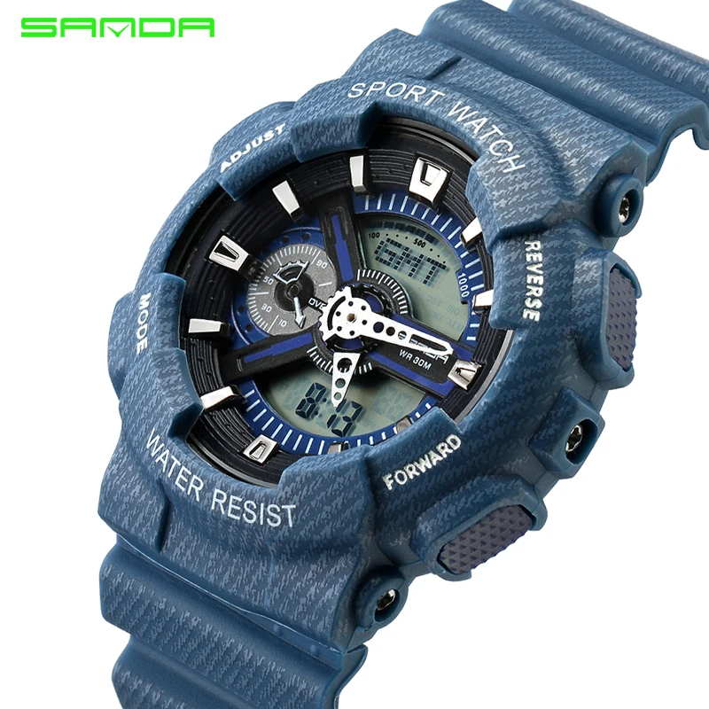 

Multifunction Women Men Wrist Watches Luminous Led Analog Digital Quartz Dual Time Military Waterproof Sports Sanda Couple Watch