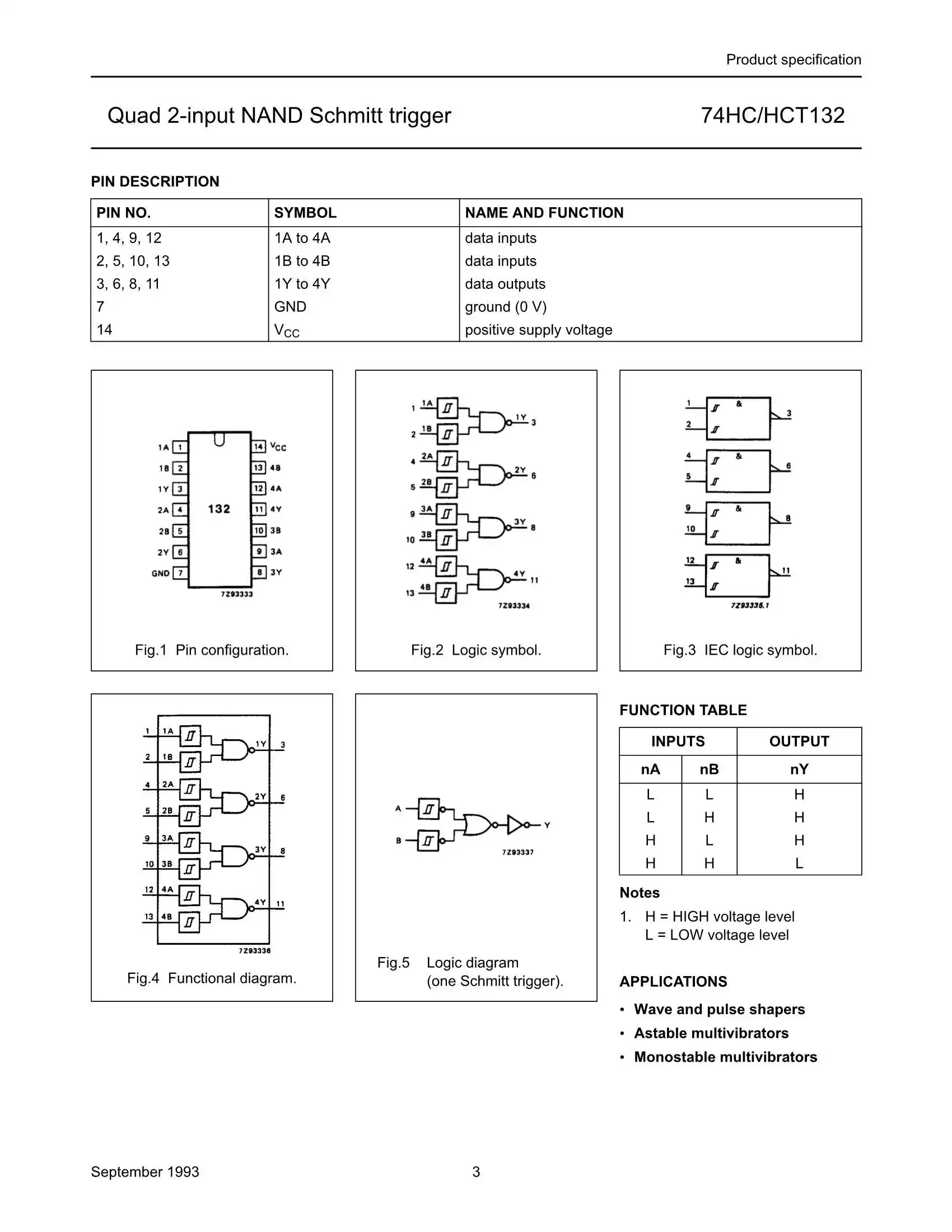 74hc140 схема включения