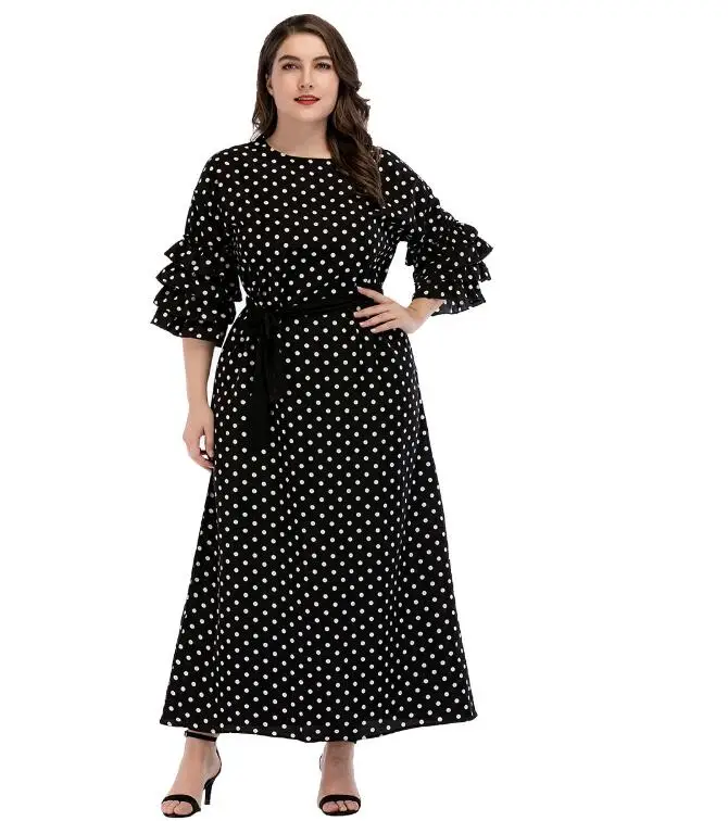 

Plus size Women Europe fashion muslim robe bodycom boho beach abaya office ball gown long maxi dress