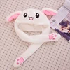 Funny Creative Pinching Toys Bunny Ear Cap Moving Plush Cute Rabbit Hat Toys Gift