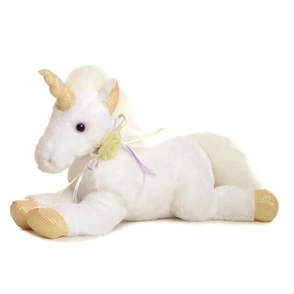 white unicorn soft toy