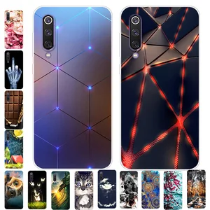 For Xiaomi Mi 9 Case Phone Cover Soft Silicone 3D Printing Back Case Coque for Xiaomi Mi 9 Mi9 SE Cover M9 Shockproof case Cover
