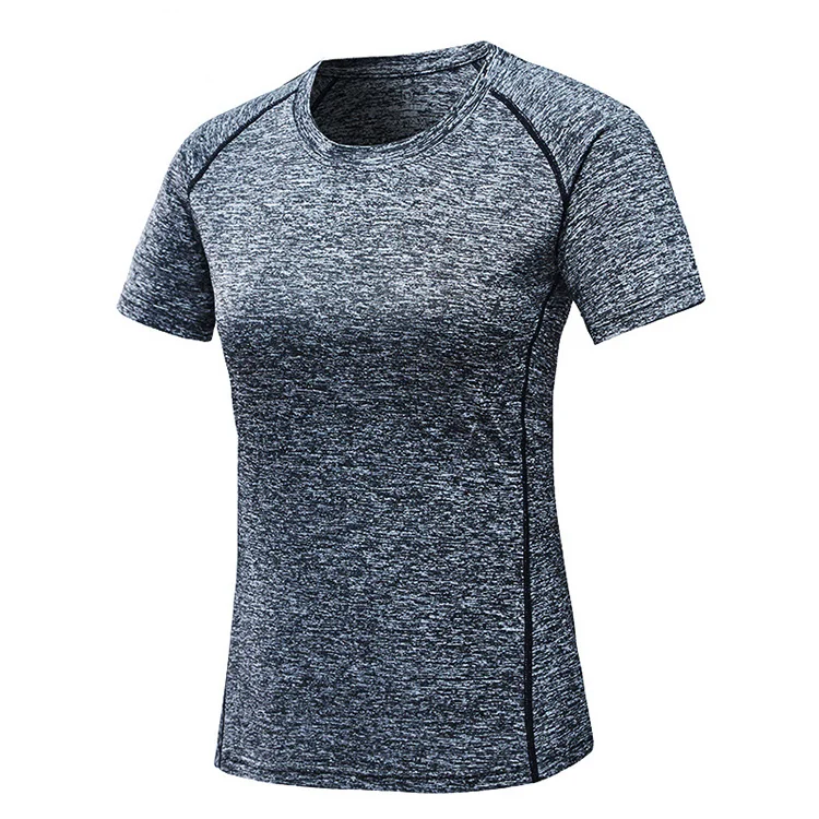 Wholesale Sport Compressed T-shirt  Women Tops For Running Gym T Shirts